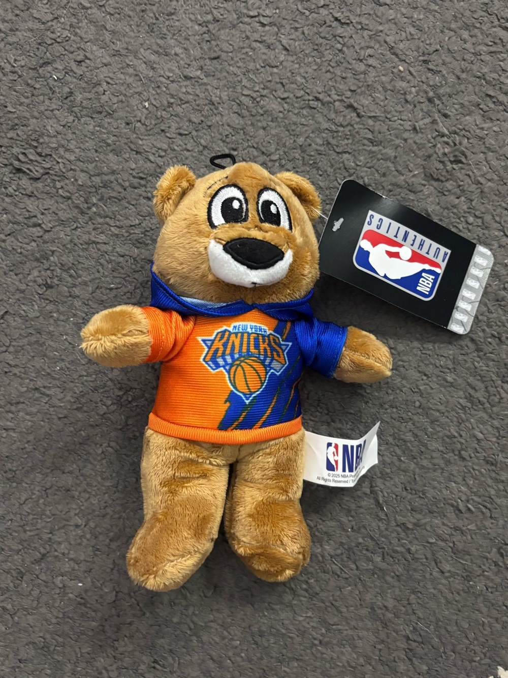 NBA Plush Bear in Blue Hood and Orange Jacket